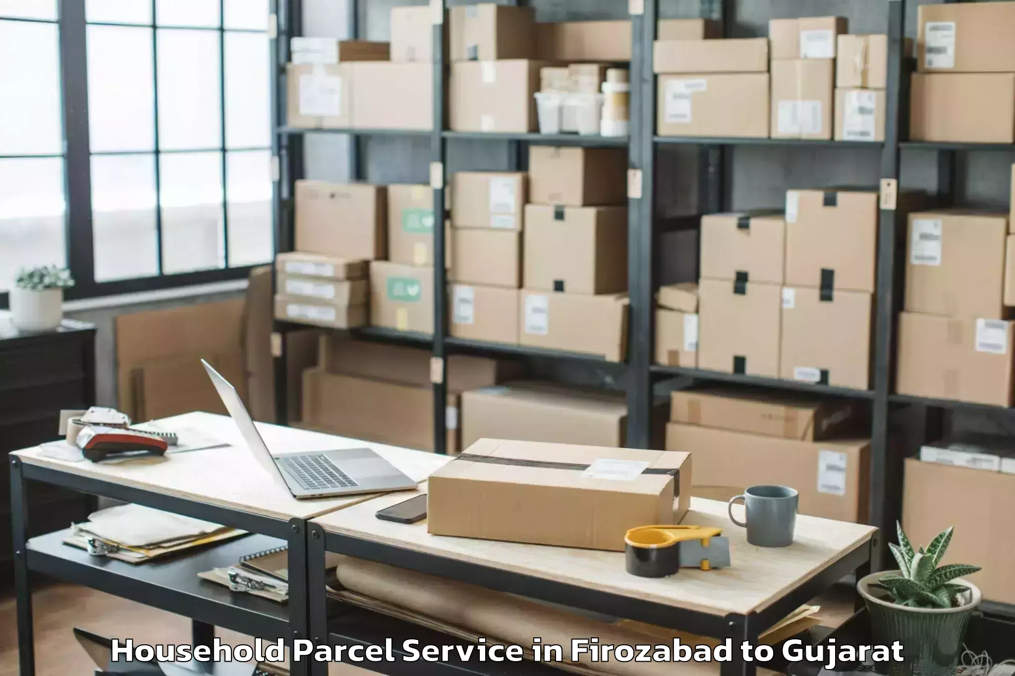 Reliable Firozabad to Delvada Household Parcel